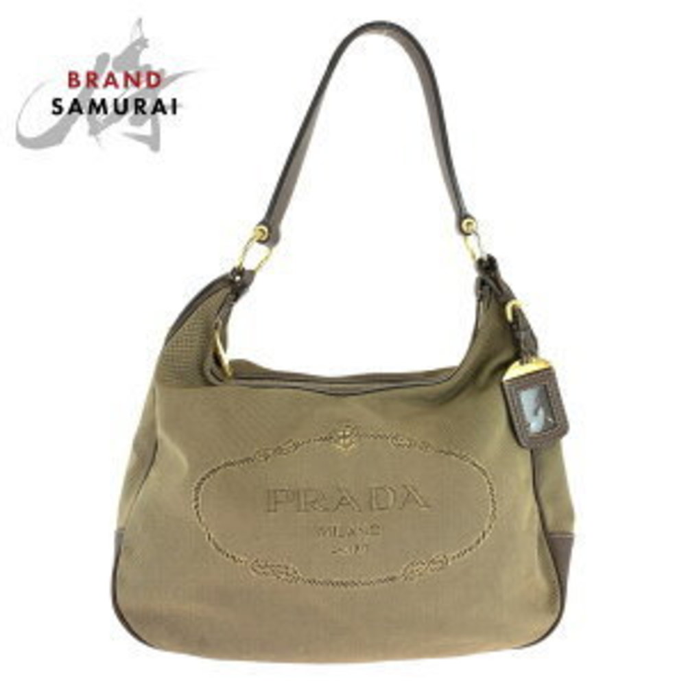 Prada brown hobo Leather Bag Shoulder jacquard